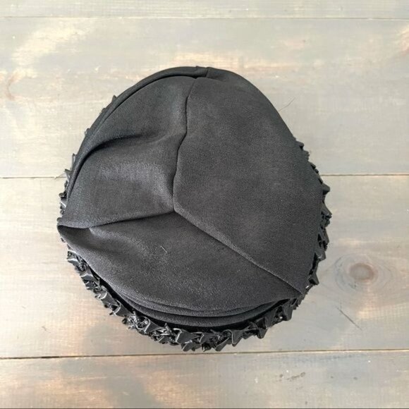 Vintage Union Made Cloche Hat Black Straw main image 8